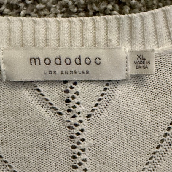 Elegant Cream V-Neck Sweater/Pant outfit - Picture 2 of 5